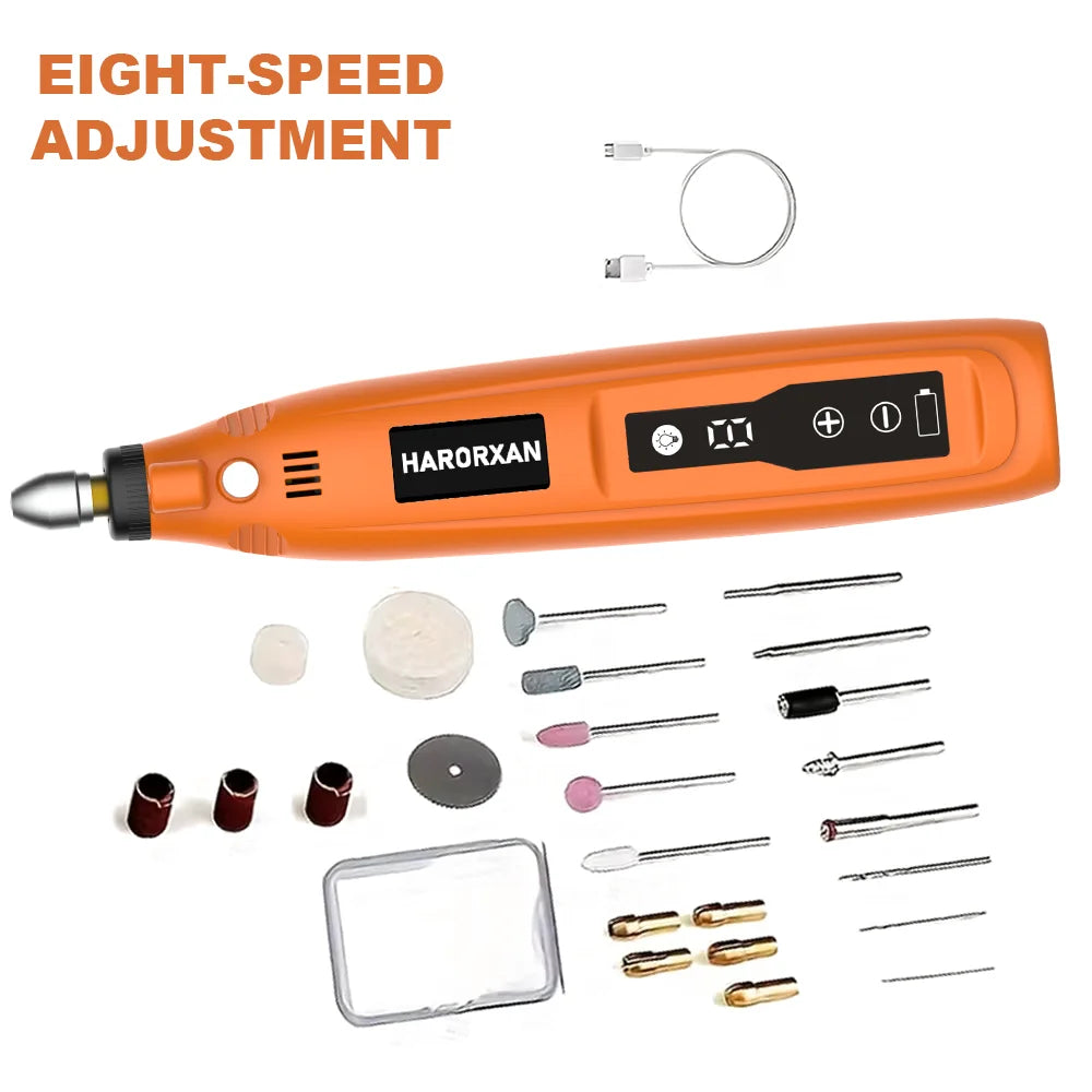 Kit Utensili Rotanti Usb Per Incisione Legno Gioielli Metallo Vetro Fai Da Te Precisione