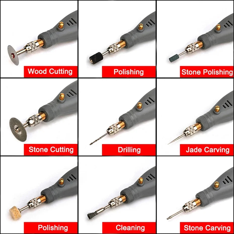 Mini Trapano Penna 100-240V Per Incisione Elettrico Regolabile Strumenti Dremel Compatibili