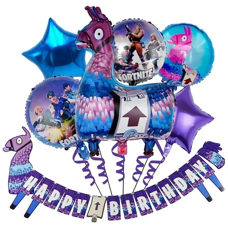 Set Di Palloncini Fortnite In Lattice E Foil Per Compleanno Bambini Decorazioni Festa