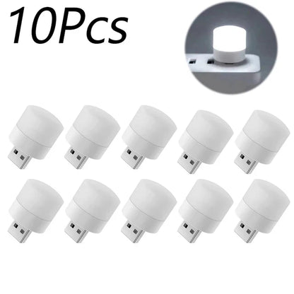 Luce Notturna Usb Mini Led Rotonda Per Lettura Protezione Degli Occhi Lampada Da Lettura Portatile