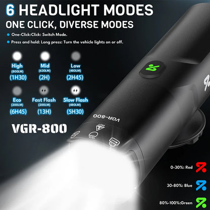 Faro Per Bici Ricaricabile In Alluminio 4500mAh Ip66 Impermeabile 1200 1500 Lumen