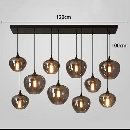 Lampada Sospensione Led Moderna In Acciaio Inossidabile Spazzolato per Soggiorno E Sala Da Pranzo