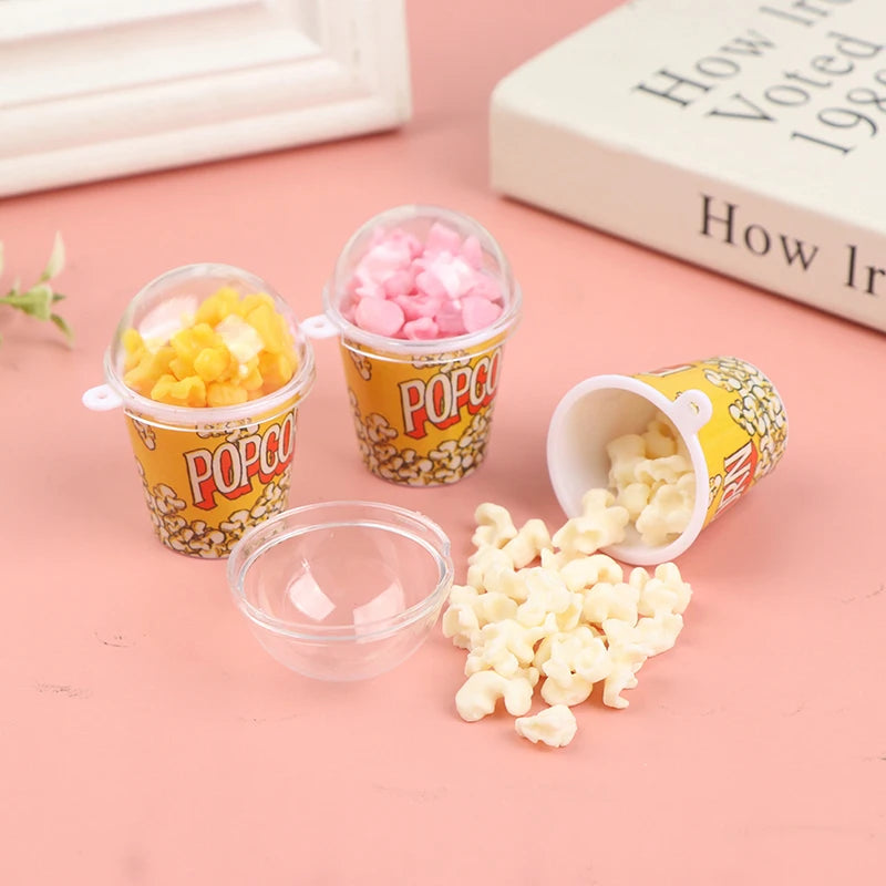 1:12 Snack per secchiello per popcorn in miniatura per casa delle bambole Fai finta di giocattoli per la decorazione alimentare
