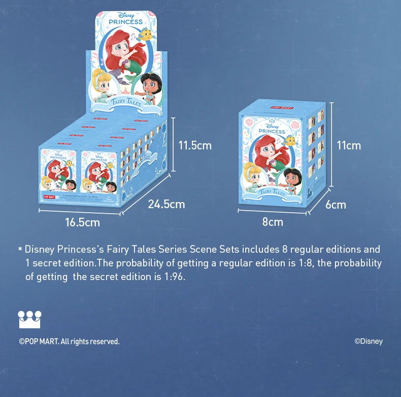 Pop Mart Disney Princess Fairy Tales Scene Sets Figura Da Scrivania PVC 9,5 cm Scatola Misteriosa