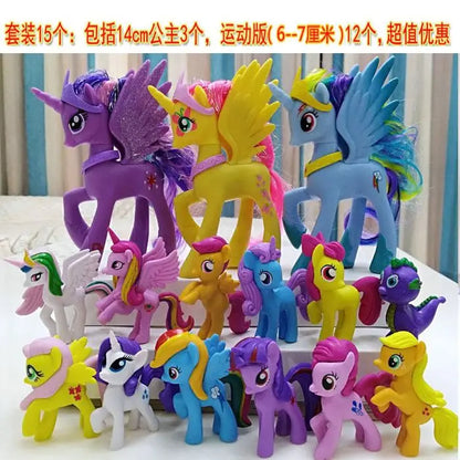 Set di giocattoli My Little Pony Fluttershy Rainbow Dash Twilight Sparkle Princess Cadence Luna Regalo a mano