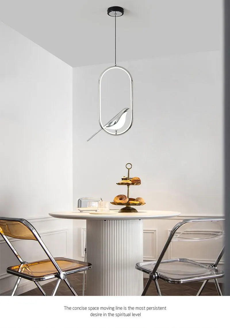 Lampada Sospensione Led Argento Dorato Interni Design Moderno Per Letto e Soggiorno Alimentazione AC 85 265 Volt