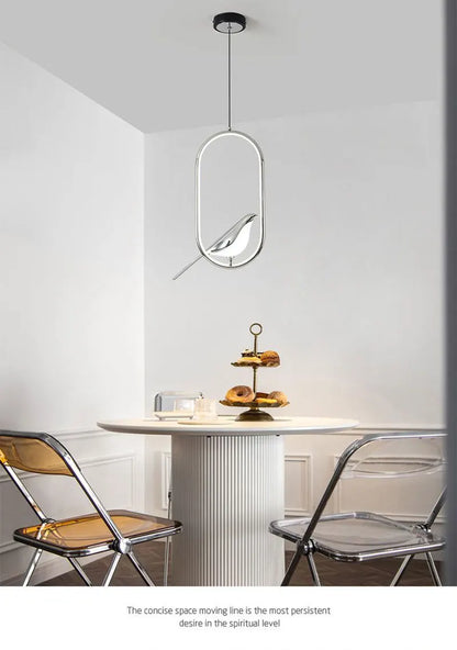 Lampada Sospensione Led Argento Dorato Interni Design Moderno Per Letto e Soggiorno Alimentazione AC 85 265 Volt