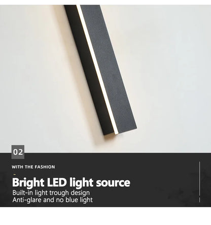 Lampada da Parete per Esterni Impermeabile con Striscia Led Ip65 Illuminazione per Giardino Scale e Soggiorno