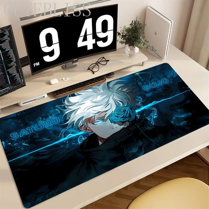 Jujutsu Kaisen Gojo Mousepad Giappone Hot Anime Mouse Pad PC Cool Gaming Tastiera Tappeto XXL Laptop Tappetino da scrivania esteso Nuovo Gamer Tappeto