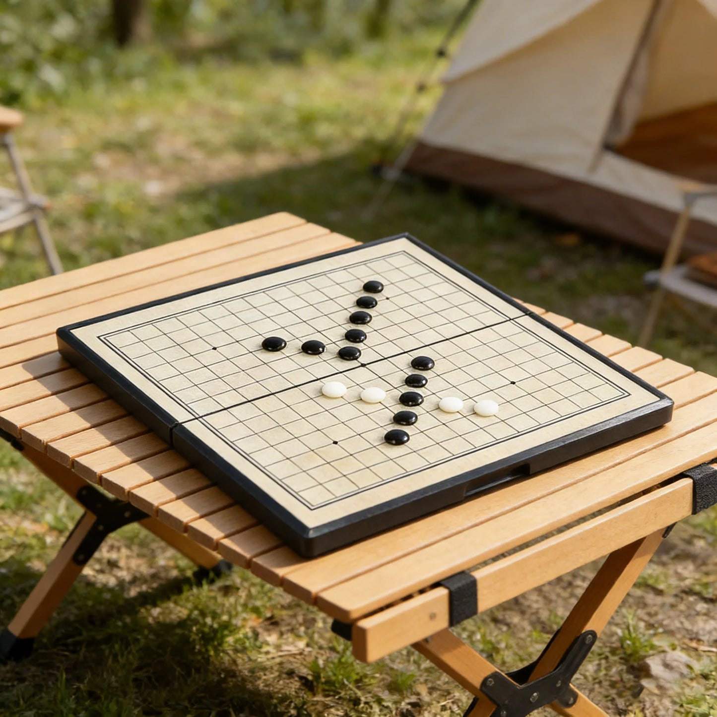 Set Go Da Tavolo Pieghevole Con Pietre Magnetiche Gioco Weiqi Tradizionale Portatile Per Adulti E Adolescenti