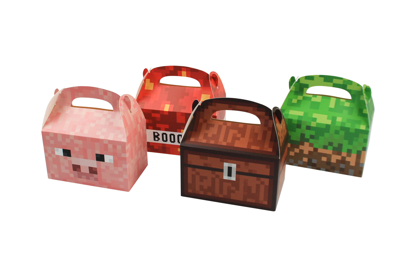 Scatole A Gable Per Bomboniere Pixel Giochi Set Da 12 Astucci Decorativi Per Compleanni