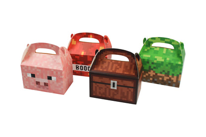 Scatole A Gable Per Bomboniere Pixel Giochi Set Da 12 Astucci Decorativi Per Compleanni