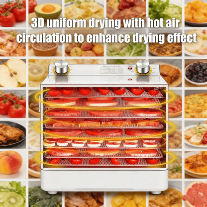 Essiccatore Alimentare Intelligente A 6 8 12 18 Strati Con Timer E Controllo Della Temperatura Per Frutta Verdura Carne