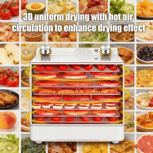 Essiccatore Alimentare Intelligente A 6 8 12 18 Strati Con Timer E Controllo Della Temperatura Per Frutta Verdura Carne