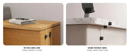 Portacavi magnetico con clip per cavi, porta cavi adesivo, organizer per cavi per la gestione della scrivania dell'home office