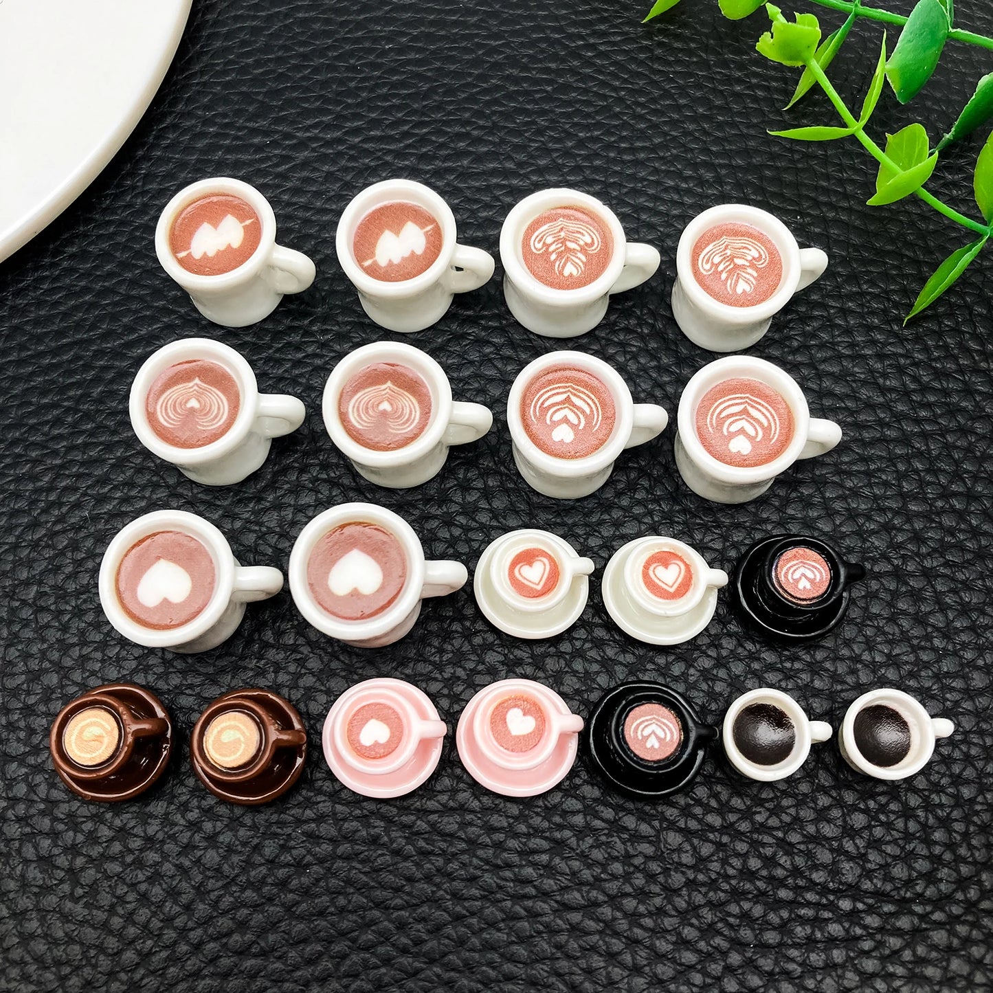 Set Da 10 Ciondoli In Resina A Forma Di Chicchi Di Caffè E Tazze Per Gioielli Fai Da Te