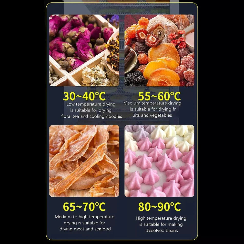Essiccatore Alimentare Intelligente A 6 8 12 18 Strati Con Timer E Controllo Della Temperatura Per Frutta Verdura Carne