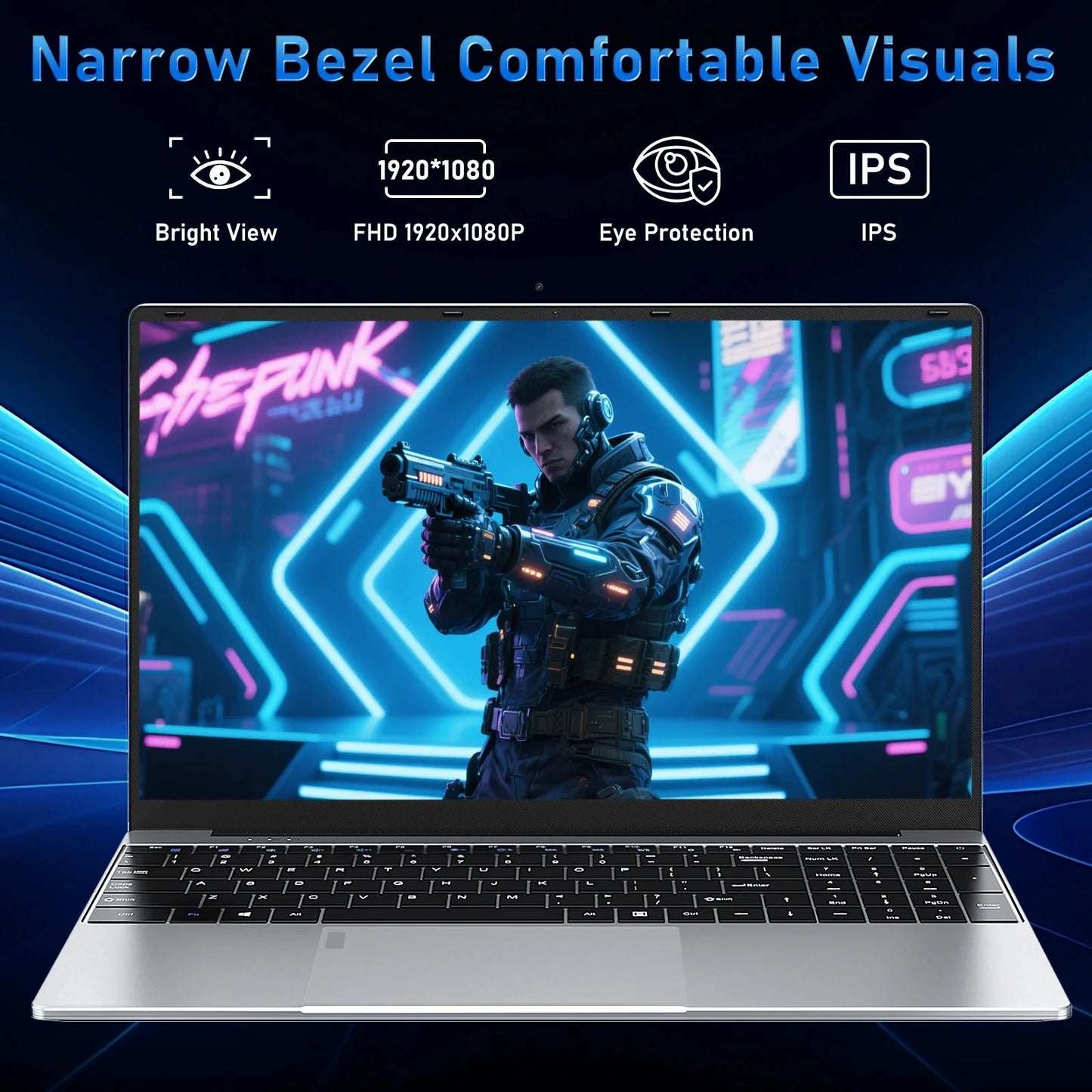 Laptop 15,6 Pollici Con 32 Gb Ram E 2 Tb SSD Windows 11 Impronta Digitale Tastiera Retroilluminata