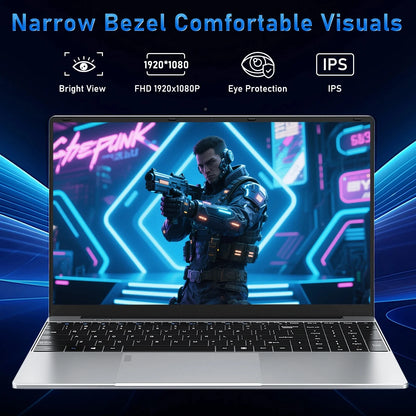 Laptop 15,6 Pollici Con 32 Gb Ram E 2 Tb SSD Windows 11 Impronta Digitale Tastiera Retroilluminata