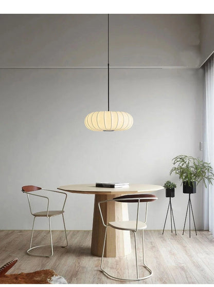 Lampadario Wabi Sabi Giapponese In Seta Bianca Per Ristorante Studio Soggiorno Cucina Moderno