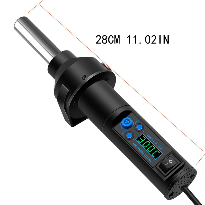Pistola Ad Aria Calda Elettrica Con Display Digitale E Temperatura Regolabile 700W Per Riparazioni Telefoniche