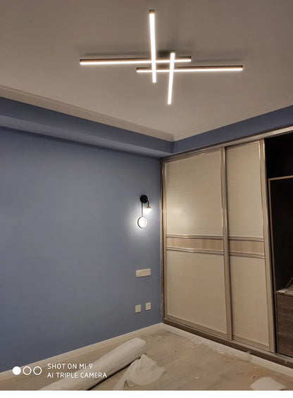 Plafoniera Moderna In Alluminio Spazzolato Per Soggiorno E Camera Da Letto Luce Diffusa Design Minimalista