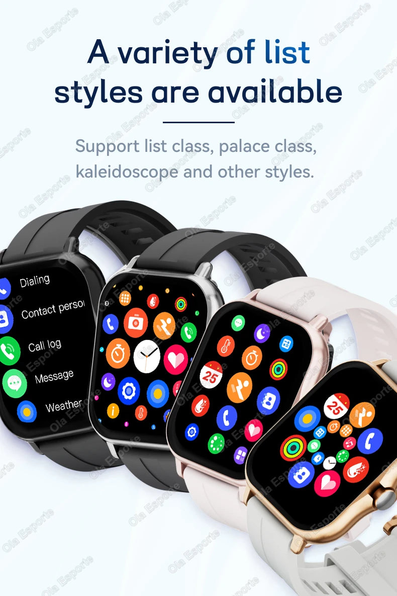 Smartwatch Da 1,83 Pollici Con Touchscreen Completo Per Fitness E Chiamate Bluetooth