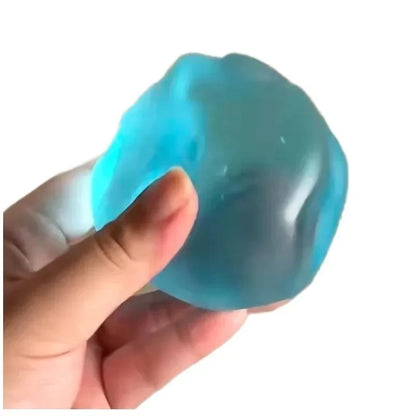 Giocattolo Squishy Blu in Maltosio, Simpatico Giocattolo Antistress Mochi, Morbida Palla Trasparente Blu Simulata, Giocattolo Decompressione a Rapido Rimbalzo