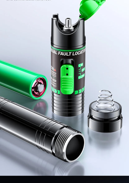 Penna Luce Verde e Rossa In Fibra Ottica Ricaricabile Con Tester 15 mW 30 mW 50 mW 100 mW