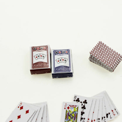 Carte Da Poker Miniatura 1:12 Per Case Delle Bambole Decorazione Casa Kawaii Accessori