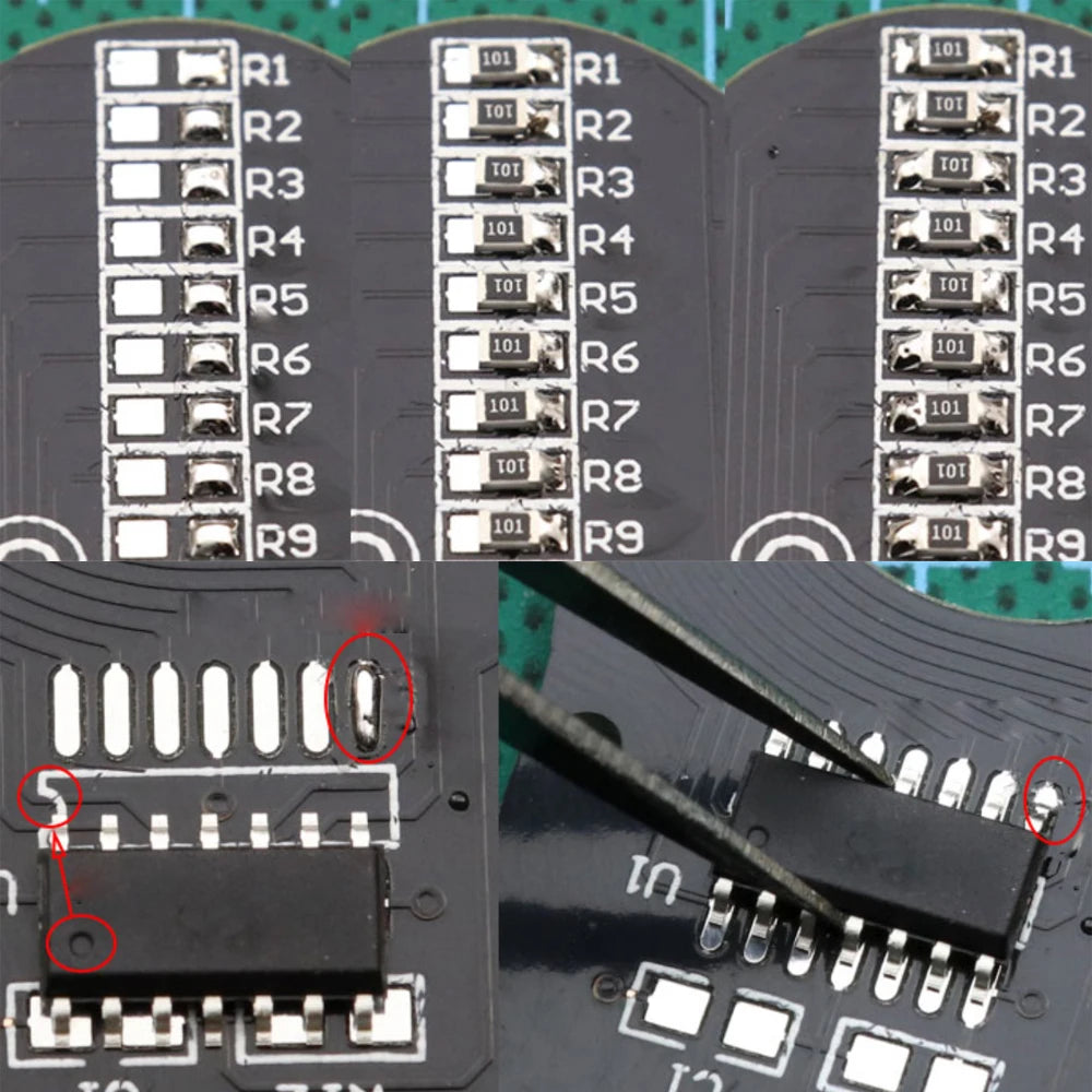 Kit Elettronico Fai Da Te Con Led E Gyro Per Circuiti Stampati Saldatura Facile E Componenti Inclusi