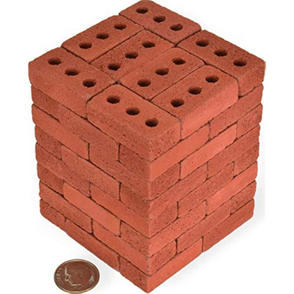 50-150 pezzi 1:16 modello di mini mattoni reali, accessori paesaggistici per figurine in miniatura, giocattolo di mattoni finti fai da te per la costruzione di giardini fatati