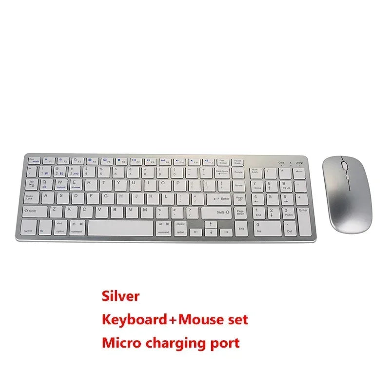 Set tastiera e Mouse Bluetooth Wireless Ultra sottile compatibile per Mac OS/iOS/iPad OS tastiera ricaricabile per MacBook