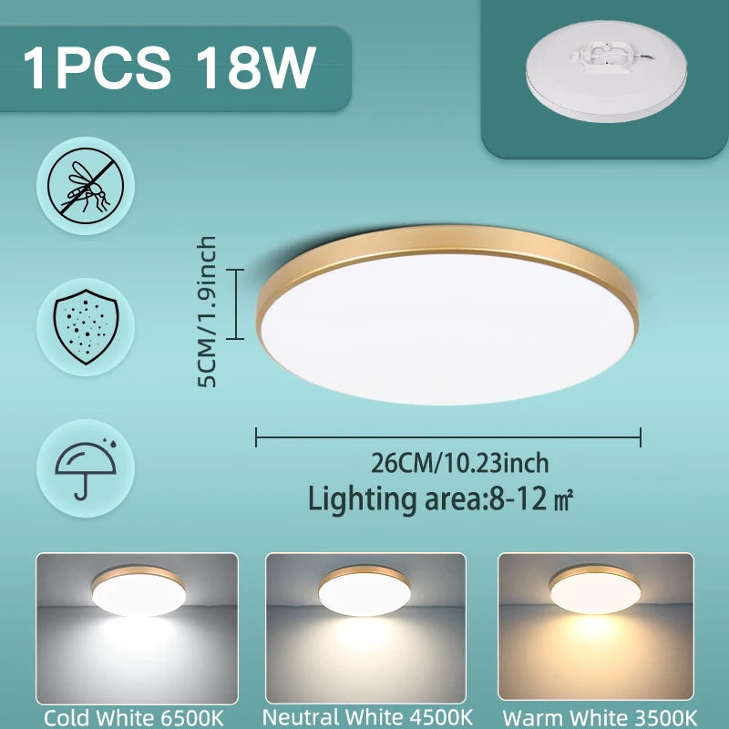 Plafoniera LED Da Soffitto 18W-50W 220V, Illuminazione Moderna Per Soggiorno E Decorazione Casa