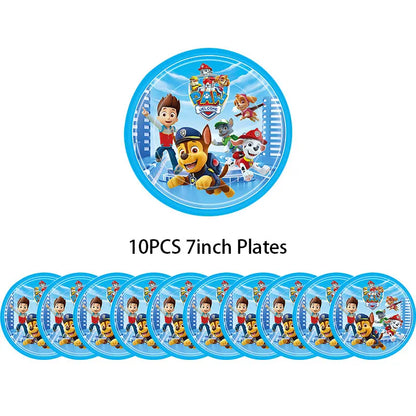 NUOVO Paw Patrol Compleanno Forniture Bomboniere Buon Compleanno Paw Patrol Kit di decorazioni per feste Piatto a palloncino Tazza Borsa regalo Adesivo per bambini