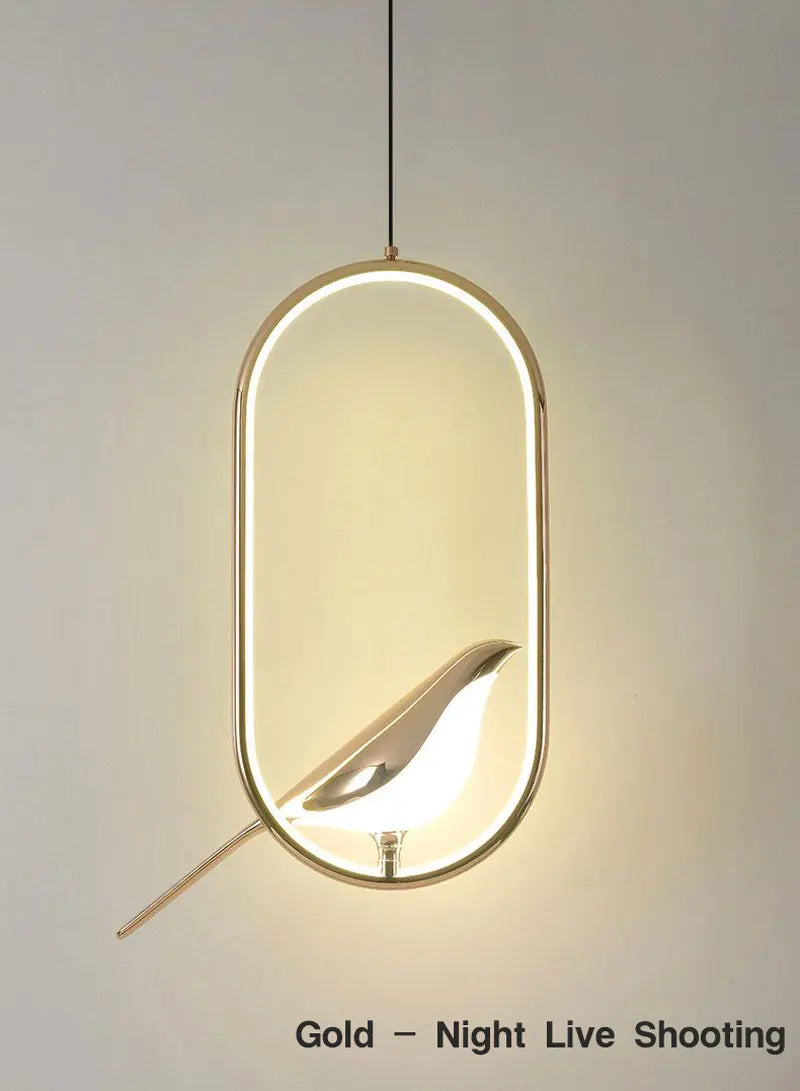 Lampada Sospensione Led Argento Dorato Interni Design Moderno Per Letto e Soggiorno Alimentazione AC 85 265 Volt