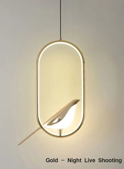 Lampada Sospensione Led Argento Dorato Interni Design Moderno Per Letto e Soggiorno Alimentazione AC 85 265 Volt