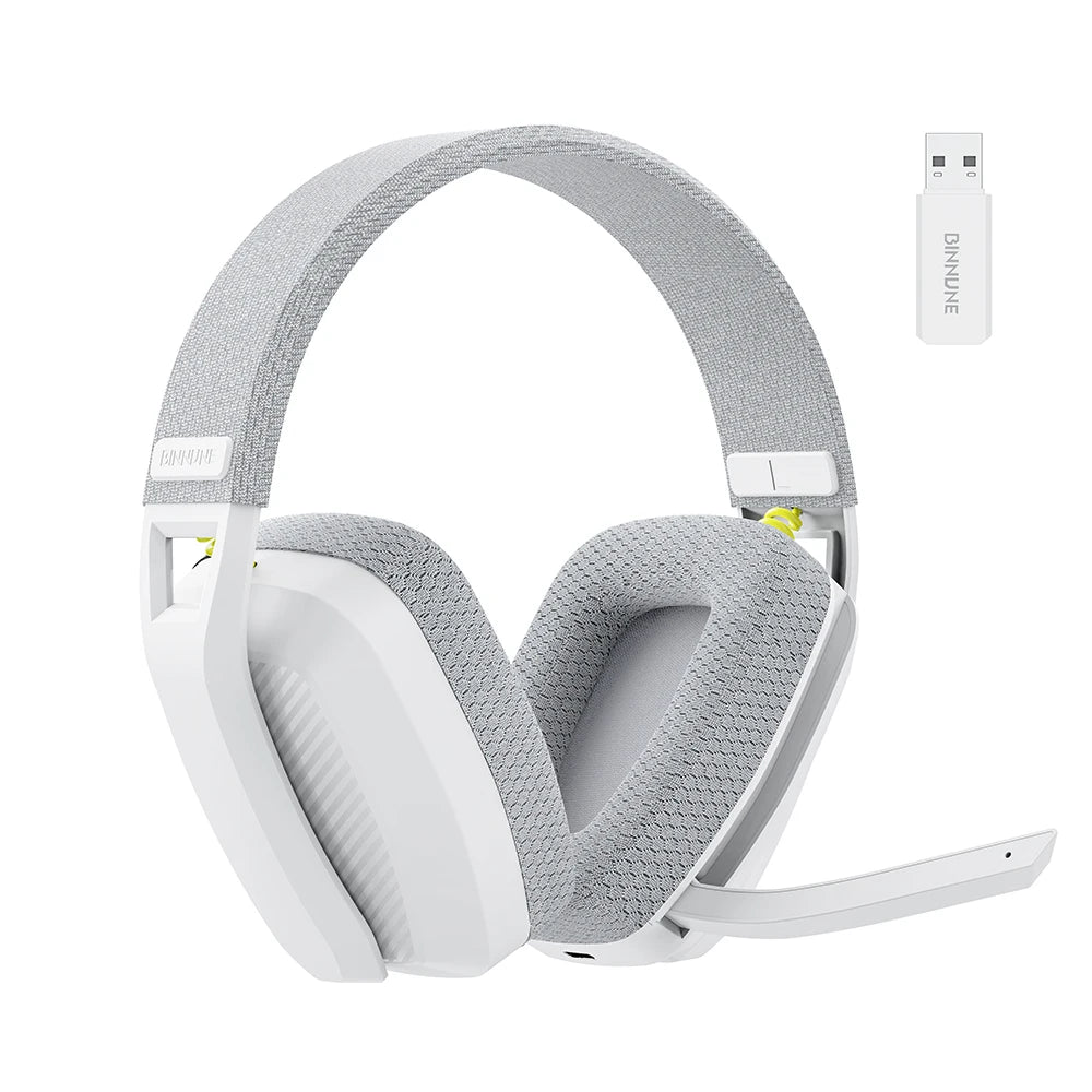 BINNUNE BW06 Cuffie da gioco wireless da 2,4 GHz con microfono per PS5 PS4 PC Mac Playstation Cuffie da gioco Bluetooth con microfono