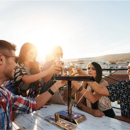 Giochi di lancio ad anelli per bambini Adulti Giochi per bere feste a casa Giochi da tavolo in legno portatili ad ritmo rapido Pacchetto scaletta Bar all'aperto