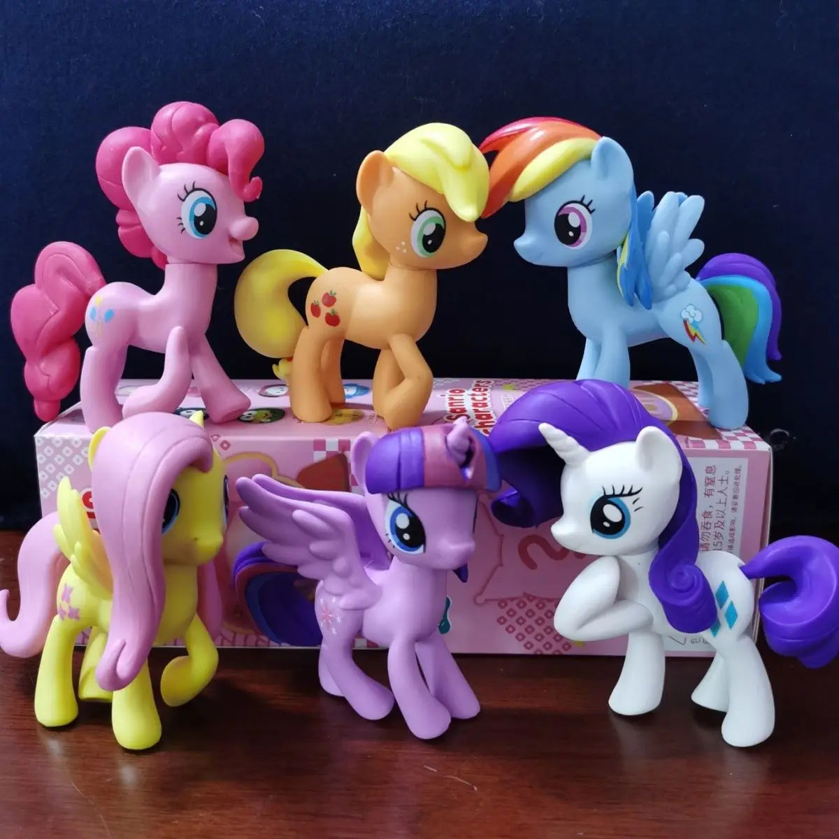 Set di giocattoli My Little Pony Fluttershy Rainbow Dash Twilight Sparkle Princess Cadence Luna Regalo a mano