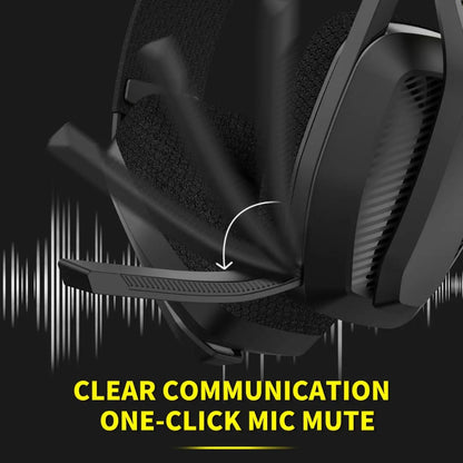 BINNUNE BW06 Cuffie da gioco wireless da 2,4 GHz con microfono per PS5 PS4 PC Mac Playstation Cuffie da gioco Bluetooth con microfono