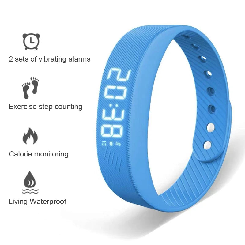 Braccialetto Fitness Intelligente Con Contapassi E Monitoraggio Attività, Led Impermeabile E Vibrazione Allarme