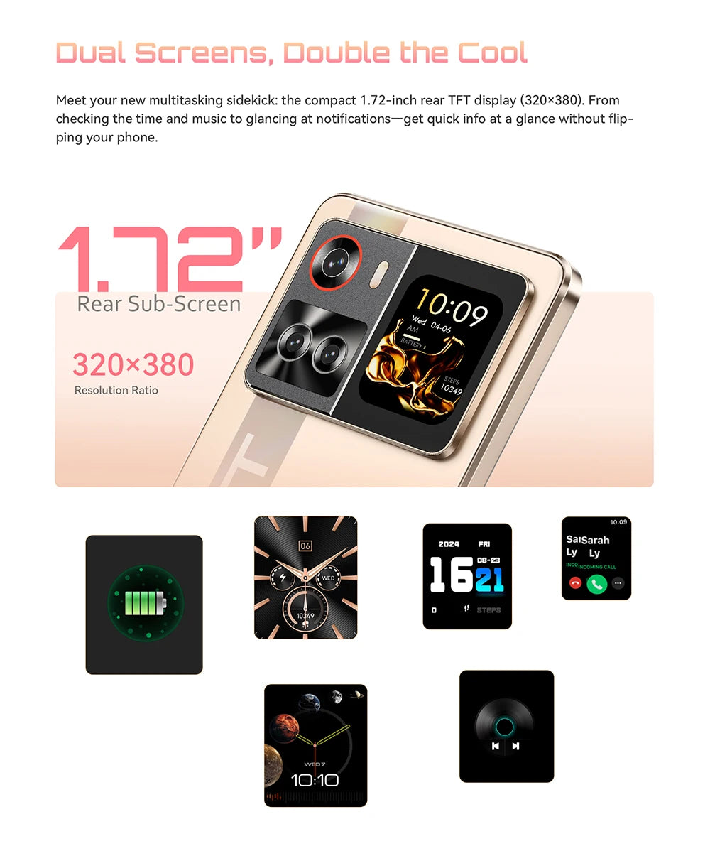 Cellulari Smartphone 5G Cubot X100, Android 15, Dimensity 7025, 6nm, 2.5GHz, schermo da 6.88 pollici 120Hz, 16GB RAM (8GB+8GB estesi), 256GB ROM, fotocamera da 64MP, batteria da 5100mAh, telefoni 5G, NFC telefono, GPS
