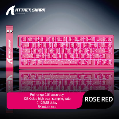 X68HE ATTACK SHARK Tastiera da gioco magnetica meccanica cablata per Pro Gaming Trigg rapido 0,01 mm 8000 Hz SOCD/Rs 0,125 ms 128 K Velocità