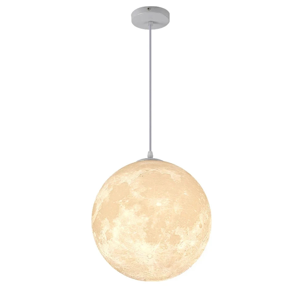 Lampada A Sospensione Forma Di Luna Con Stampa 3D Per Ristorante E Bar Atmosfera Creativa Luce Notturna 110V 220V