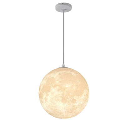 Lampada A Sospensione Forma Di Luna Con Stampa 3D Per Ristorante E Bar Atmosfera Creativa Luce Notturna 110V 220V