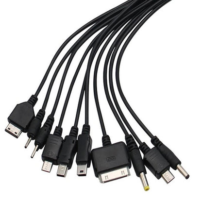 Cavo caricabatterie universale da USB a multi-spina per telefono cellulare Cavo USB da 10 a 1 per Samsung Xiaomi Huawei Google Cavo caricabatterie OPPO Vivo