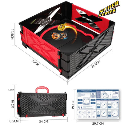 Stadio Beystadium Pieghevole Bey X Clash And Carry Per Giroscopi In Metallo Diametro 33,5 Cm