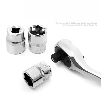 Set di bussole lunghe corte da 3/8 pollici CRV 6-24mm Adattatore per presa profonda per chiave a bussola a cricchetto di coppia Strumento manuale di riparazione