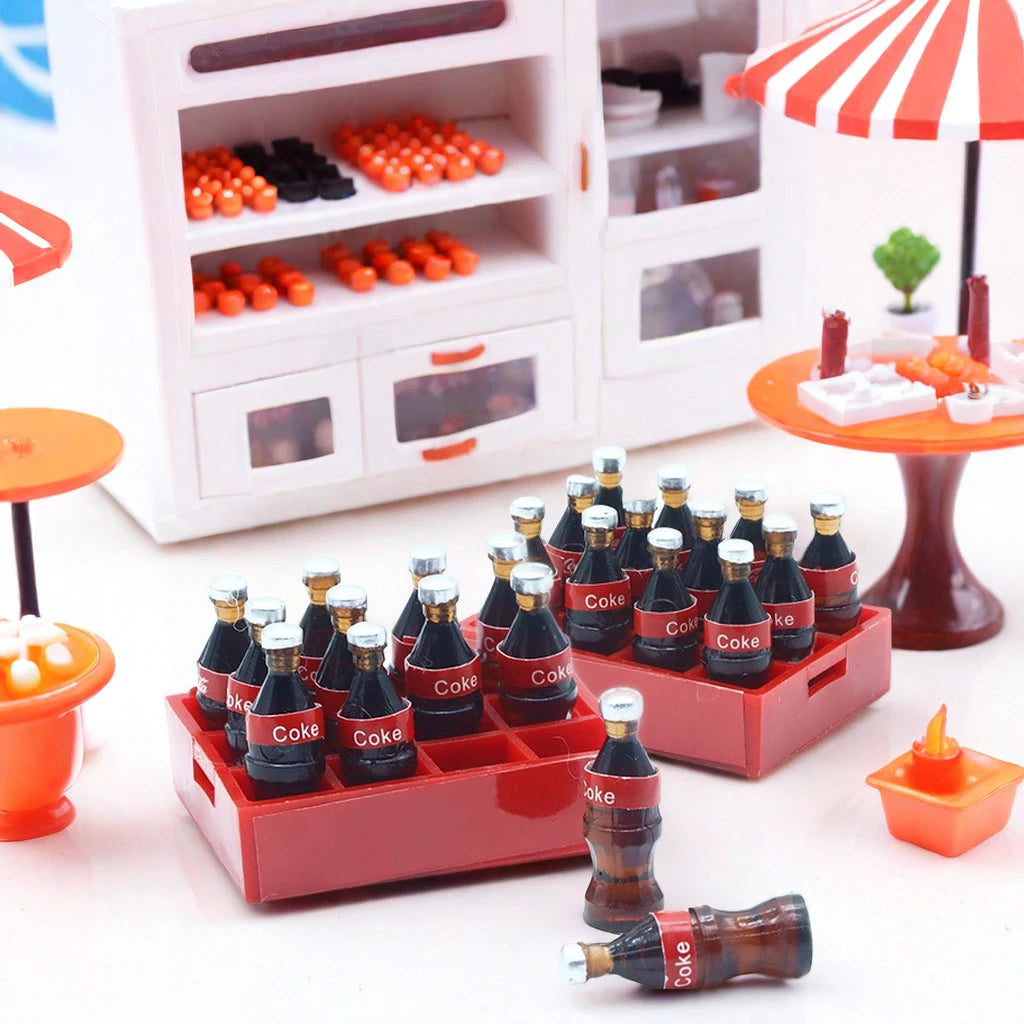Set Da 13 Pezzi Mini Bottiglie Cola Per Casa Delle Bambole Accessori Cucina In Miniatura